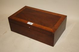 A VINTAGE MAHOGANY MICROSCOPE BOX