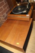 A WHARFEDALE LINTON TURNTABLE AND A PAIR OF WHARFEDALE LINTON 2 SERIES SPEAKERS