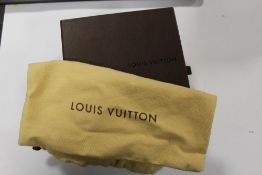 A LOUIS VUITTON OUTER BOX AND BAG
