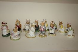 A COLLECTION OF TWELVE ROYAL DOULTON BRAMBLY HEDGE FIGURES TO INCLUDE DUSTY DOGWOOD AND POPPY
