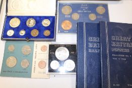 A CASED 1968 SOUTH AFRICA COIN PROOF SET, TOGETHER WITH FIVE OTHER COIN SETS (6)