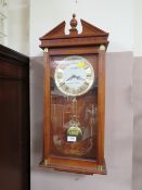 A REPRODUCTION SEIKO WALLCLOCK WITH WESTMINSTER / WHITTINGTON CHIME