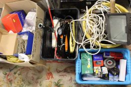 A QUANTITY OF TOOLS AND PARTS TO INC A VARIETY OF SCREWS ETC