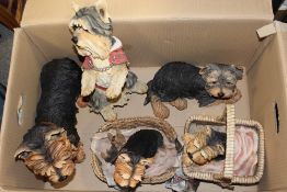 A COLLECTION OF LARGE YORKSHIRE TERRIER FIGURES TO INCLUDE COUNTRY ARTISTS EXAMPLES