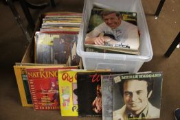 TWO BOXES OF LP RECORDS to include Country & Western and Pop