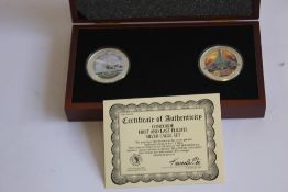 CONCORDE FIRST AND LAST FLIGHT SILVER 1OZ EAGLE COIN PAIR, in case of issue with certificate of