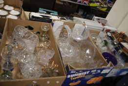 THREE TRAYS OF GLASSWARE (trays not included)