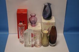 A COLLECTION OF BOXED AND UNBOXED GLASSWARE, to include Caithness, Royal Brierley etc.