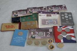 A COLLECTION OF MAINLY MODERN COMMEMORATIVE COINS, to include coloured issues, an Armenia 1994