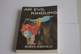 ROBYN SHEFFIELD - 'AN EVIL KINDLING', rare book, first edition published by Blackthorn Crime 1998