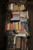 THREE LARGE TRAYS AND ONE SMALL TRAY OF MISCELLANEOUS BOOKS to include quantity of Louisa M.