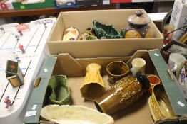 TWO TRAYS OF CERAMICS TO INCLUDE SYLVAC (trays not included)