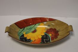 A CROWN DEVON ENOCH BOULTON DESIGN BOWL, 32 X 17 CM¦Condition Report:A FEW SMALL AREAS OF PAINT LOSS