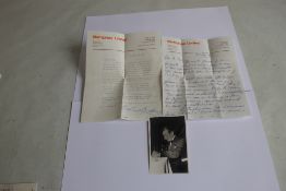 LEONARD MATTHEWS SIGNED LETTERS AND PHOTOGRAPH OF HUGH MCNEILL, - Leonard Matthews was editor,