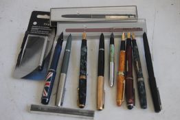 A SELECTION OF PENS, to include Osmiroid, Parker, Papermate etc