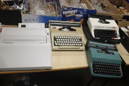 FOUR TYPEWRITERS to include a Corona