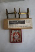 A VINTAGE P.C MODELS, 4 MM SCALE COACH KIT IN BOX, together with a pair of brass 12 spoke carriage