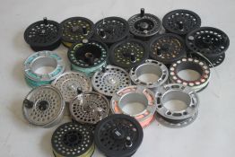 A QUANTITY OF ASSORTED SPARE FLY REELS SPOOLS to include 