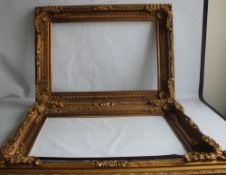 TWO LARGE MODERN GILT FRAMES, approx. 120 X 88 cm