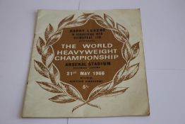 MUHAMMAD ALI v HENRY COOPER, 1966 WORLD HEAVYWEIGHT CHAMPIONSHIP PROGRAMME, 