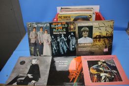 A TUB OF LP RECORDS to include Mamas and Papas, The Seekers, The Spinners etc.