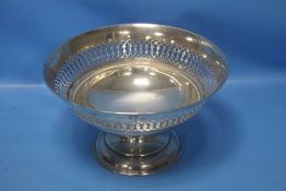 A HALLMARKED SILVER BOWL, H 13cm W 22 cm