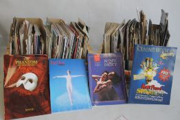 TWO WOODEN CRATES OF THEATRE PROGRAMMES DATING FROM THE LATE 1950S TO PRESENT DAY, ALTHOUGH MOST ARE