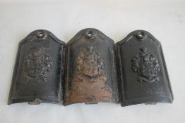 THREE VINTAGE CAST STREET LIGHT COVERS, all with the Wolverhampton Coat of Arms 