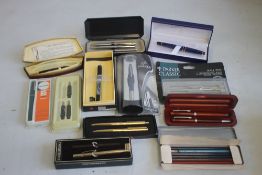 A SELECTION OF PEN AND PENCIL SETS, to include Waterman, Papermate, Conway Stewart etc
