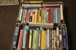TWO TRAYS OF FOLIO SOCIETY BOOKS, one tray all in slip cases and the other mainly without slip cases