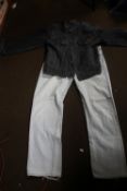 A PAIR OF LEVI JEANS AND A LEVI JACKET (medium)