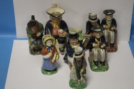 A COLLECTION OF TOBY JUGS