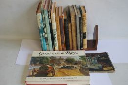 A COLLECTION OF BOOKS ON VINTAGE CARS AND MOTORING to include 'Great Auto Races' as told and painted