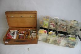 A LARGE COLLECTION OF FLY TYING ACCESSORIES to include feathers, etc.