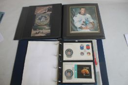 NASA INTEREST - TWO ALBUMS OF STAMP COVERS AND PHOTOGRAPHS, to include Astronauts, portrait