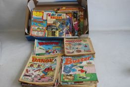 TWO BOXES OF MISCELLANEOUS COMICS to include Beano, Dandy, Buster, Whoopee, Whizzer and Chips,