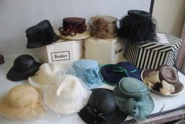 A COLLECTION OF LADIES WEDDING HATS ETC. to include Edward Mann, Jacques Vert, Peter Bettley, Lucy