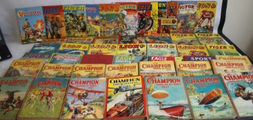 A COLLECTION OF 1930S, 1940S AND 1950S BOYS' ANNUALS to include 'The Champion Annual for Boys' 1932,