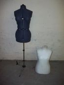 AN ADJUSTABLE DRESSMAKER'S / TAILOR'S DUMMY AND A FIXED DRESSMAKER'S / TAILOR'S DUMMY (2)