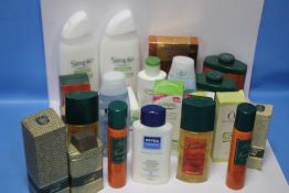 A QUANTITY OF BATHROOM PRODUCTS INCLUDING 'TWEED', ETC.