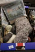 A QUANTITY OF TAPESTRY WOOL, KITS AND TWO LARGE BALLS OF WOOL
