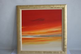 JOANATHAN SHAW, an oil painting on board of a seascape, signed lower right, 74 x 74 cm including