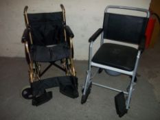 A FOLDING LIGHTWEIGHT WHEELCHAIR AND A MOBILE COMMODE