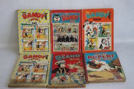 1950s ANNUALS - THE DANDY BOOK 1954, 1956 (X 2), 1957, 'The Beano Book' 1956, and 'The Big Rupert