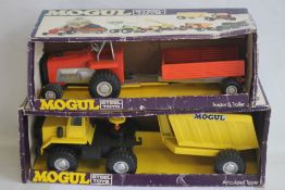 A BOXED MOGUL MECCANNO ARTICULATED TIPPER AND TRACTOR together with a boxed Mogul Meccanno tractor