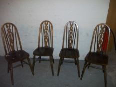 FOUR HOOP BACK CHAIRS