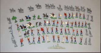 A QUANTITY OF MODEL LEAD SOLDIERS including mounted examples