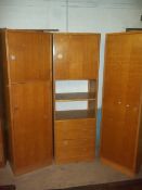 A MODULA WARDROBE / WALL UNIT WITH FOUR DRAWERS