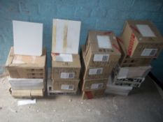 A SELECTION OF BOXED NEW GLOSSY FLAT WALL TILES, 20 X 25 CM