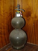 A VINTAGE DOUBLE GOURD SODA SIPHON